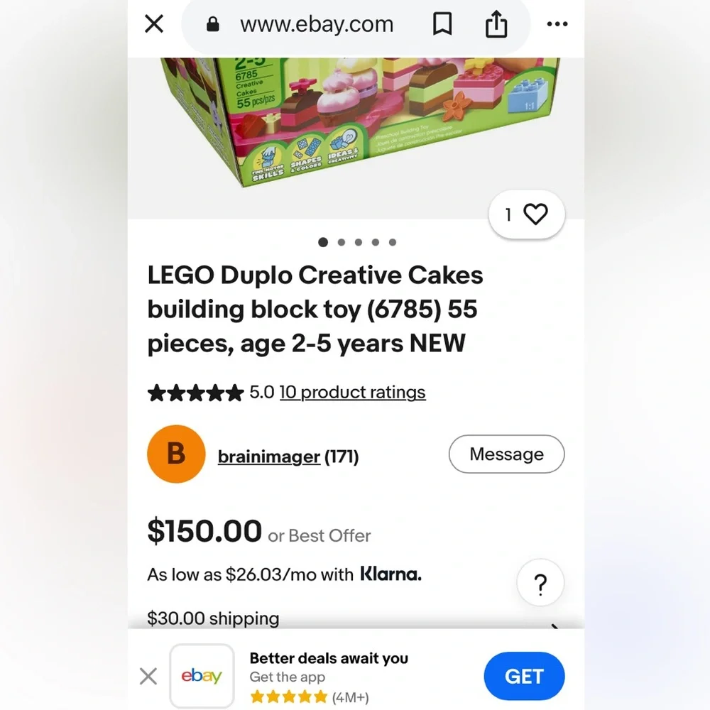 LEGO Duplo Creative Cakes building block toy (6785) age 2-5 years PLEASE READ